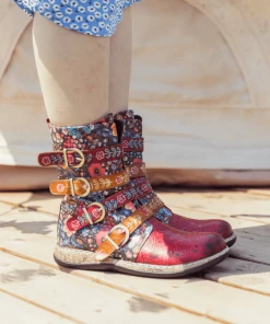 SOFFIA | DAISY PRINTED STRAPS LEATHER ANKLE BOOT NEW ARRIVALS 10 SOFFIA | DAISY PRINTED STRAPS LEATHER ANKLE BOOT NEW ARRIVALS