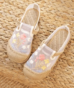 TC CACTUS ROSE | EMBROIDERED MESH UPPER ESPADRILLE LOAFER NEW ARRIVALS