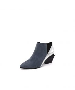 Jady Rose JadyRose | Structural-Heel Grey Contrast Color Leather Boot New In Shoes