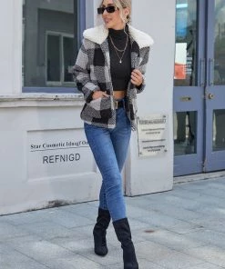 YBL Smaibulun | Plaid Pocket Plush Jacket