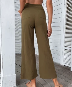 BFZY BACK IT LINEN PANTS - OLIVE