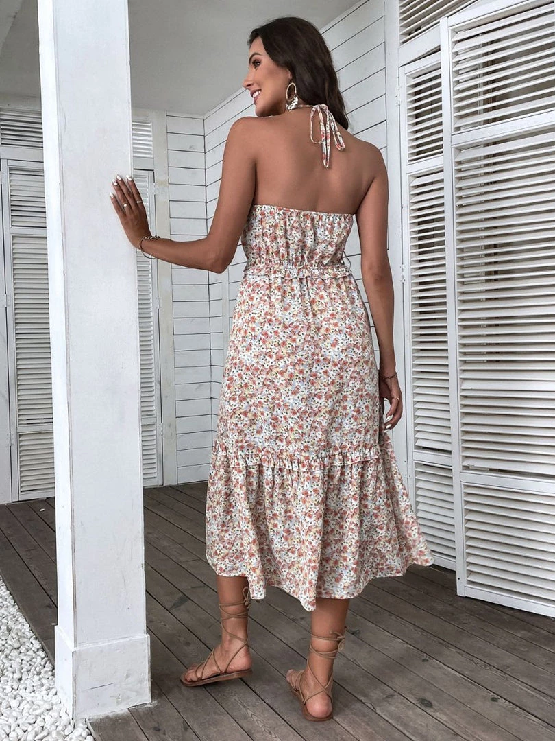 BFZY NEW ARRIVALS GINEVRA MIDI DRESS - PINK FLORAL 3 BFZY NEW ARRIVALS GINEVRA MIDI DRESS - PINK FLORAL
