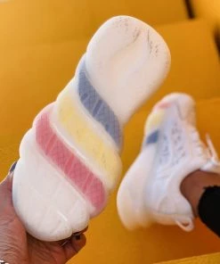 HT En Bloom |White & Mesh Stripe Sole Ugly Daddy Sneaker Sneaker & Athletic 19 HT En Bloom |White & Mesh Stripe Sole Ugly Daddy Sneaker Sneaker & Athletic