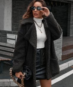 YBL Smaibulun | Single-Breasted Fleece Coat New In Clothing