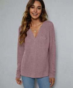 BBYS New In Clothing Smaibulun | Rayon Blend V-Neck Pocket Sweater