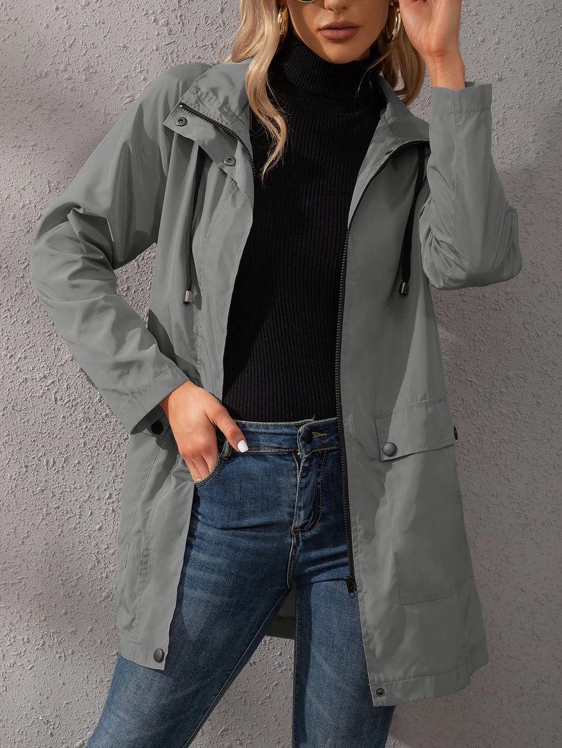 YBL New In Clothing Smaibulun | Pocket Snap-Up Hooded Windbreaker 1 YBL New In Clothing Smaibulun | Pocket Snap-Up Hooded Windbreaker