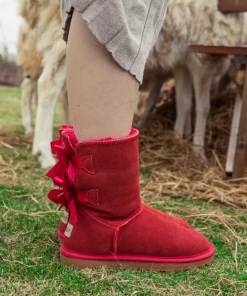 XH NEW ARRIVALS SMAIBULUN UGG™ | Double-Bow Back Ribbon Suede Boots - Crimson 11 XH NEW ARRIVALS SMAIBULUN UGG™ | Double-Bow Back Ribbon Suede Boots - Crimson