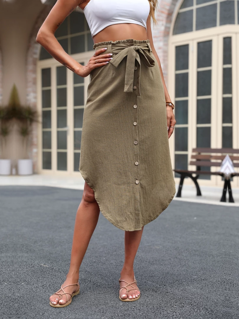 BFZY HARPA LINEN SKIRT - KHAKI NEW ARRIVALS 6 BFZY HARPA LINEN SKIRT - KHAKI NEW ARRIVALS