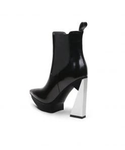 Jady Rose JadyRose | Mirror Triangle Heel Genuine Leather Chelsea Boot New In Shoes