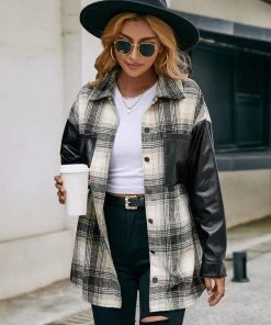 YBL New In Clothing Smaibulun | Plaid Bishop-Sleeve Shacket 11 YBL New In Clothing Smaibulun | Plaid Bishop-Sleeve Shacket