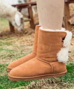XH SMAIBULUN UGG™ | Back Woollen Bow Suede Boots – Chestnut 13 XH SMAIBULUN UGG™ | Back Woollen Bow Suede Boots – Chestnut