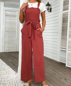 BFZY NEW ARRIVALS HALLEY OVERALLS - RUBY