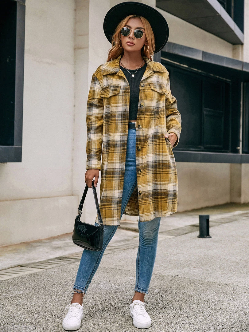 YBL Smaibulun | Longline Plaid Coat 4 YBL Smaibulun | Longline Plaid Coat