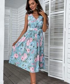 BFZY NEW ARRIVALS UKE MIDI DRESS - BLUE FLORAL 9 BFZY NEW ARRIVALS UKE MIDI DRESS - BLUE FLORAL