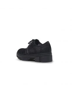 Jady Rose JadyRose | Honeycomb Black Leather Sneaker