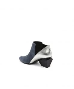 Jady Rose JadyRose | Structural-Heel Grey Contrast Color Leather Boot New In Shoes