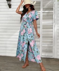 BFZY UKE FLORAL DRESS - BLUE PRINT 9 BFZY UKE FLORAL DRESS - BLUE PRINT