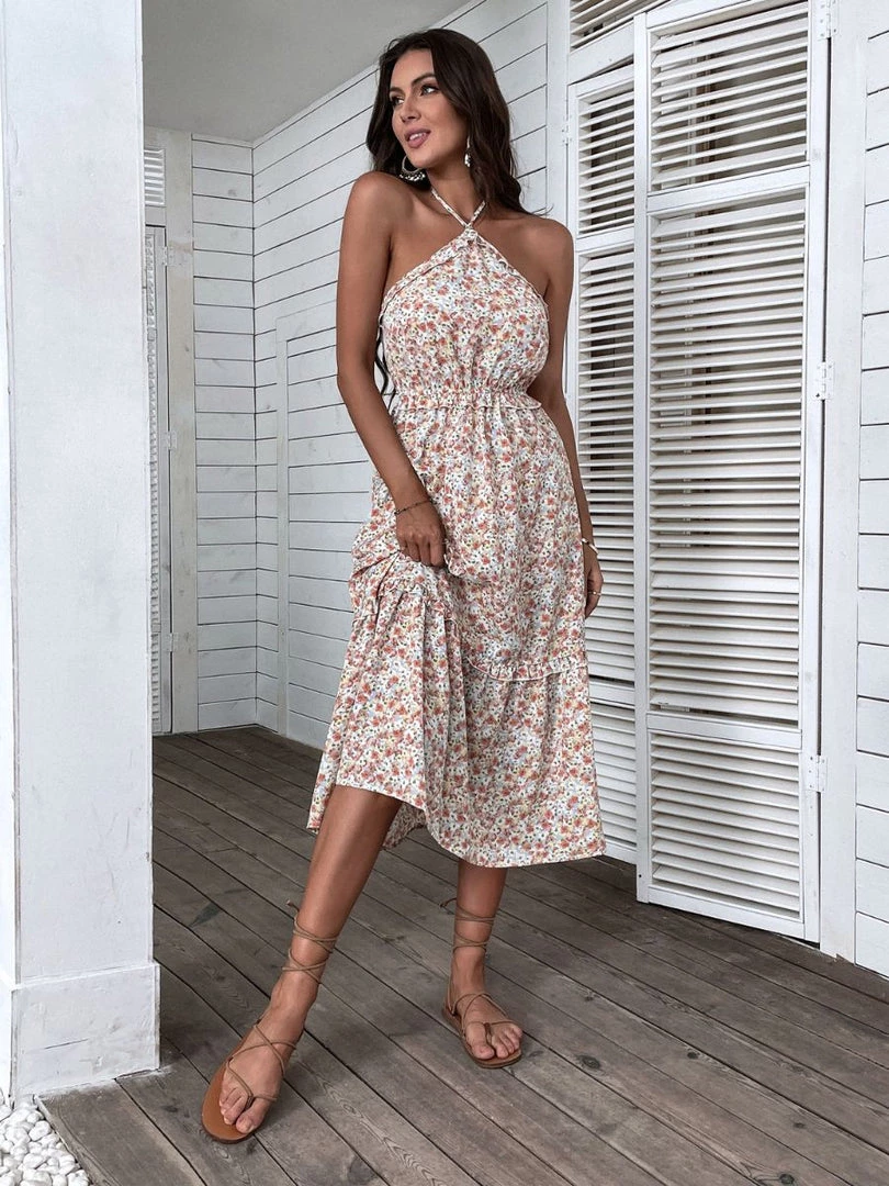 BFZY NEW ARRIVALS GINEVRA MIDI DRESS - PINK FLORAL 4 BFZY NEW ARRIVALS GINEVRA MIDI DRESS - PINK FLORAL