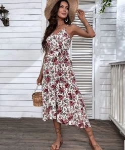 BFZY NEW ARRIVALS DONALDA DRESS - ROSE PRINT