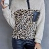 YBL New In Clothing Smaibulun | Leopard Color Block Fuzzy Pullover