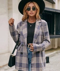 YBL New In Clothing Smaibulun | Plaid Double-Breasted Blazer 13 YBL New In Clothing Smaibulun | Plaid Double-Breasted Blazer