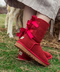 XH NEW ARRIVALS SMAIBULUN UGG™ | Double-Bow Back Ribbon Suede Boots - Crimson 12 XH NEW ARRIVALS SMAIBULUN UGG™ | Double-Bow Back Ribbon Suede Boots - Crimson