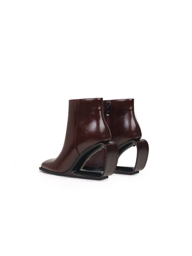Jady Rose JadyRose | FIREPLACE Wedge-Heel Chocolate Leather Ankle Boot New In Shoes 8 Jady Rose JadyRose | FIREPLACE Wedge-Heel Chocolate Leather Ankle Boot New In Shoes