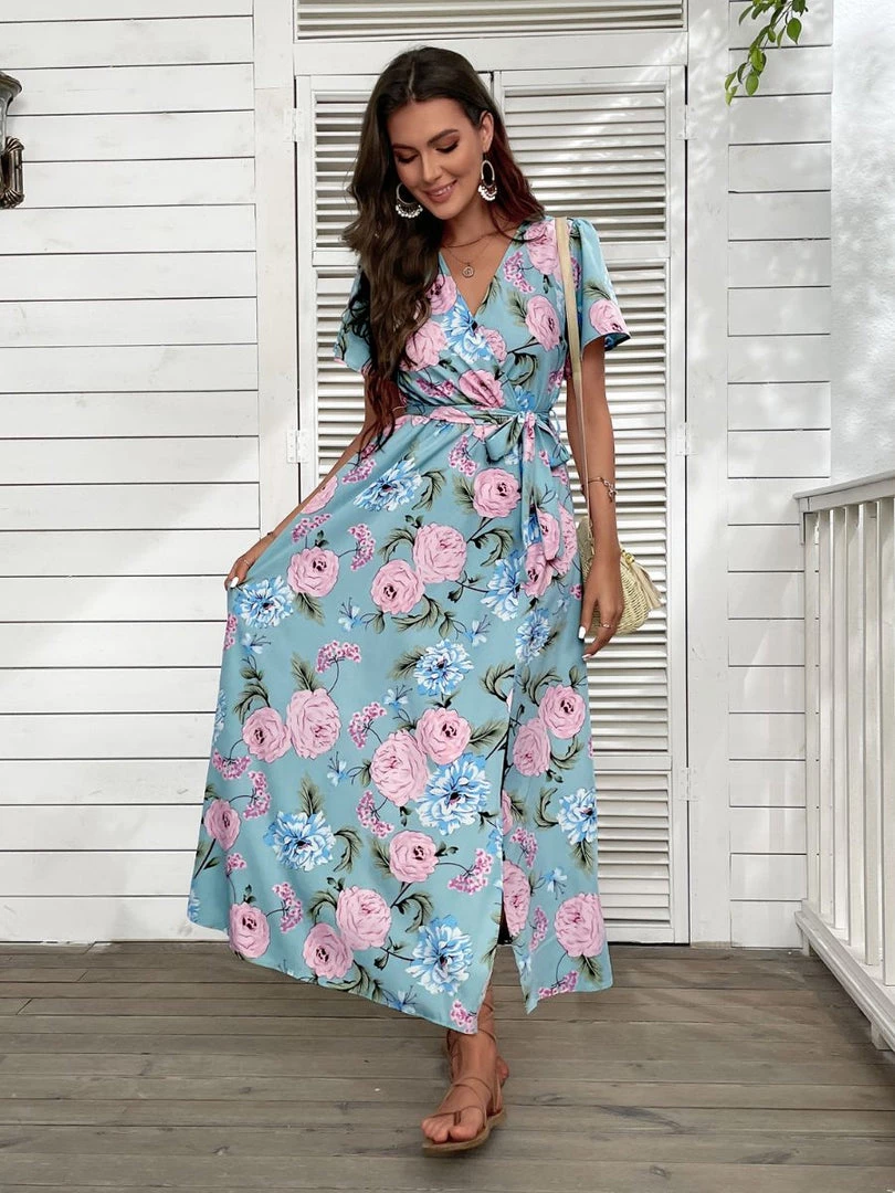 BFZY UKE FLORAL DRESS - BLUE PRINT 5 BFZY UKE FLORAL DRESS - BLUE PRINT