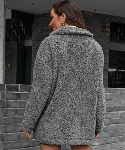 YBL Smaibulun | Black Asymmetrical Zip-Front Fleece Jacket 23 YBL Smaibulun | Black Asymmetrical Zip-Front Fleece Jacket