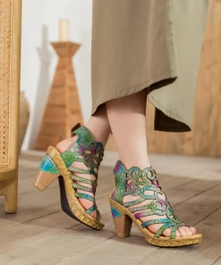 RXD SOFFIA | Genuine Leather Swirl Strappy Leather Sandal NEW ARRIVALS