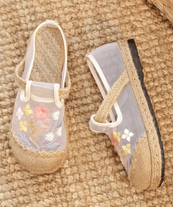 TC CACTUS ROSE | EMBROIDERED MESH UPPER ESPADRILLE LOAFER NEW ARRIVALS