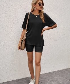 MD Short Sleeve Sports Short Lounge Set - Loungewear New In Clothing