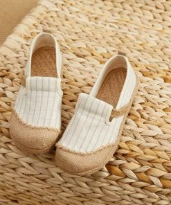 TC Cactus Rose |Stripe Strap-Accent Espadrilles Loafers - Women