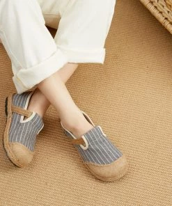 TC Cactus Rose |Stripe Strap-Accent Espadrilles Loafers - Women