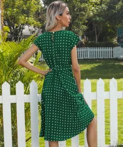 BFZY GIVEN SPOT DRESS - GREEN