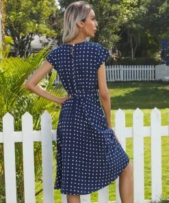 BFZY GIVEN SPOT DRESS - NAVY