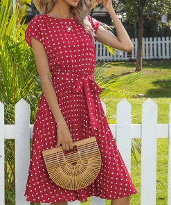 BFZY New In Clothing GIVEN SPOT DRESS - RED 7 BFZY New In Clothing GIVEN SPOT DRESS - RED