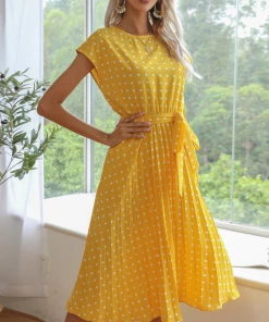 BFZY GIVEN SPOT DRESS - YELLOW New In Clothing