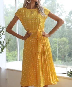 BFZY GIVEN SPOT DRESS - YELLOW New In Clothing