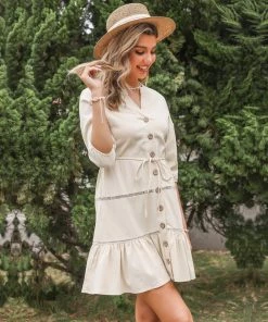BFZY Smaibulun | Button-Up Dress - Beige