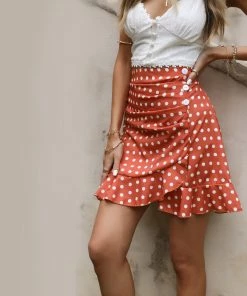 BFZY Polka Dot High-Rise Mini Skirt New In Clothing