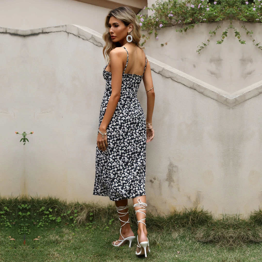 BFZY New In Clothing Smaibulun | Black Floral Sleeveless Midi Dress 5 BFZY New In Clothing Smaibulun | Black Floral Sleeveless Midi Dress