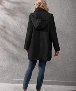 YBL New In Clothing Smaibulun | Pocket Snap-Up Hooded Windbreaker 17 YBL New In Clothing Smaibulun | Pocket Snap-Up Hooded Windbreaker