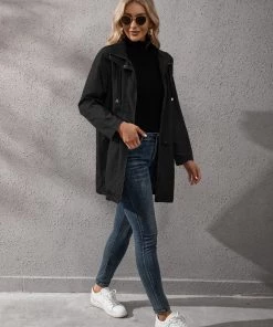 YBL New In Clothing Smaibulun | Pocket Snap-Up Hooded Windbreaker 16 YBL New In Clothing Smaibulun | Pocket Snap-Up Hooded Windbreaker