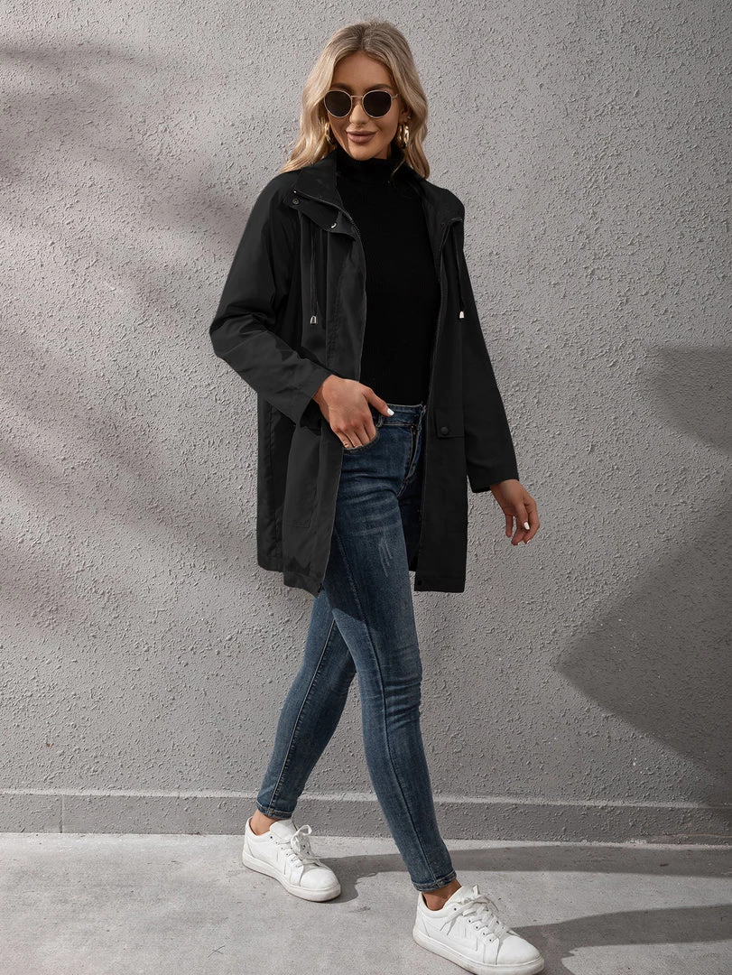 YBL New In Clothing Smaibulun | Pocket Snap-Up Hooded Windbreaker 5 YBL New In Clothing Smaibulun | Pocket Snap-Up Hooded Windbreaker