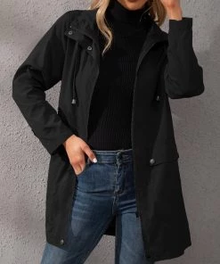 YBL New In Clothing Smaibulun | Pocket Snap-Up Hooded Windbreaker 15 YBL New In Clothing Smaibulun | Pocket Snap-Up Hooded Windbreaker