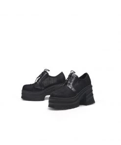 Jady Rose New In Shoes JadyRose | Honeycomb Black Leather Oxford