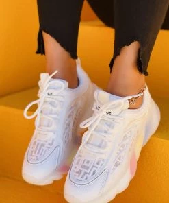 HT En Bloom |White & Mesh Stripe Sole Ugly Daddy Sneaker Sneaker & Athletic 12 HT En Bloom |White & Mesh Stripe Sole Ugly Daddy Sneaker Sneaker & Athletic