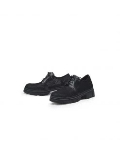 Jady Rose JadyRose | Honeycomb Black Leather Sneaker