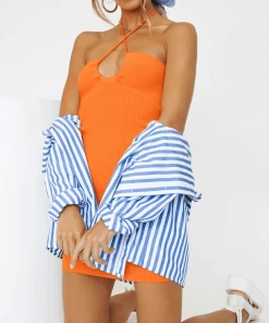 MY NEW ARRIVALS CROSSA KNIT MINI DRESS - ORANGE 12 MY NEW ARRIVALS CROSSA KNIT MINI DRESS - ORANGE